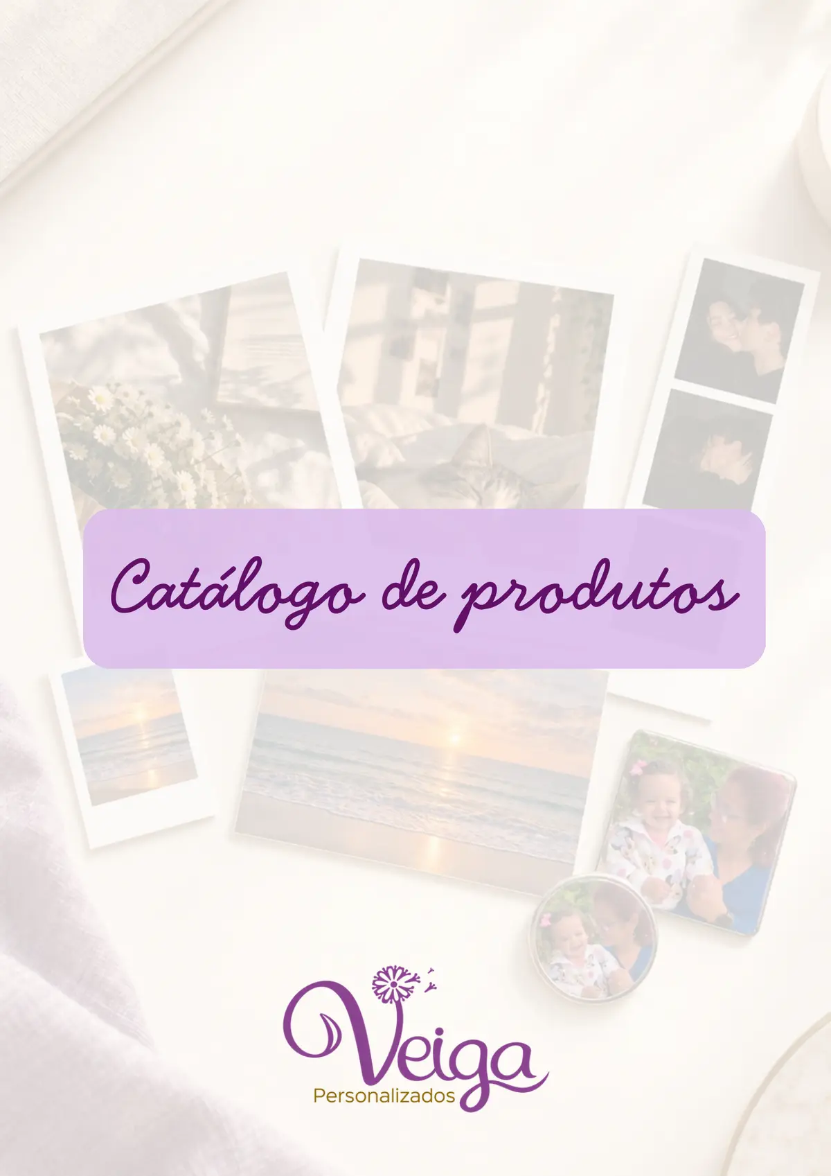 Capa do catálogo de produtos Veiga Personalizados